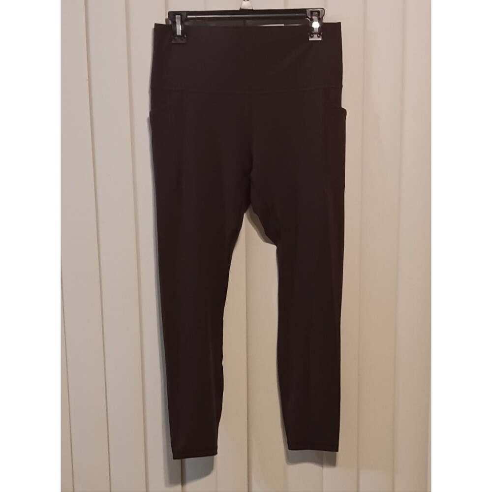 Women’s Leggings Satiny Brown High-Waist Super Stretchy Activewear 2XL